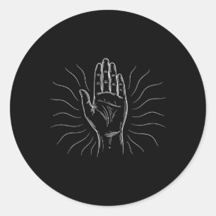 Tathastu Hindoe Zegen Sanskrit Spirituele Manifes Ronde Sticker