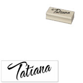 Tatiana Name Cursive Script Font Rubberstempel (Gestempeld)