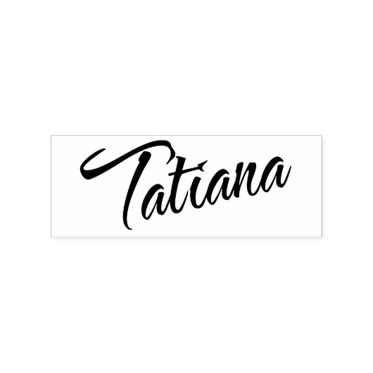 Tatiana Name Cursive Script Font Rubberstempel (Afrduk)