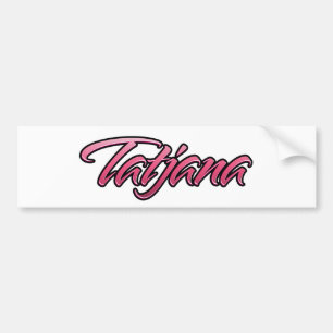 Tatjana rode roze Aufkleber Sticker