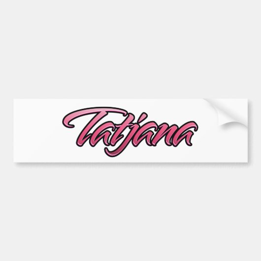 Tatjana rode roze Aufkleber Sticker (Voorkant)