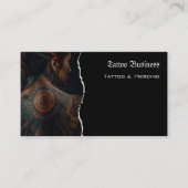Tatoeage-atelier QR-code visitekaartje (Voorkant)