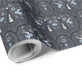 Tatoeage bloemig old school print cadeaupapier (Rol Hoek)