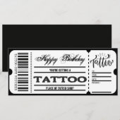 Tatoeage Cadeaubon Certificaat Ticket Cadeau Kaart (Voorkant / Achterkant)