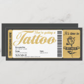 Tatoeage Cadeaubon Certificaat Ticket Gift Card Kaart (Voorkant / Achterkant)
