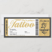 Tatoeage Cadeaubon Certificaat Ticket Gift Card Kaart (Voorkant)
