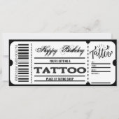 Tatoeage Cadeaubon Certificaat Ticket Gift Card Kaart (Voorkant)