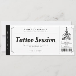 Tatoeage Cadeaubon Ticket Voucher Certificaat Kaart