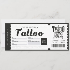 Tatoeage Cadeaubon Ticket Voucher Certificaat Kaart