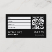 Tatoeage cadeaubon visitekaartje (Achterkant)