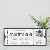 Tatoeage cadeaukaart certificaat bon kaart (Staand voorkant)