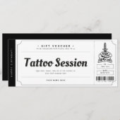 Tatoeage cadeaukaart ticket voucher certificaat kaart (Voorkant / Achterkant)