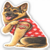 Tatoeage Duitse Herdersmoeder Sticker (Voorkant)