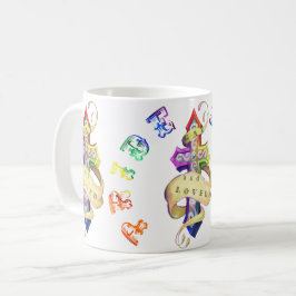 Tatoeage gestileerd kruis ontwerp -liefde koffiemok