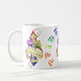 Tatoeage gestileerd kruis ontwerp -liefde koffiemok