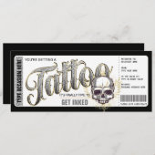 Tatoeage Get Inked Cadeaubon Gift Card Kaart (Voorkant / Achterkant)