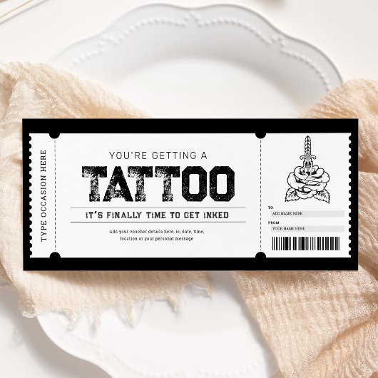 Tatoeage Get Inked Cadeaubon Kaart