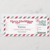 Tatoeage Get Inked Cadeaubon Kerst Ticket Kaart (Voorkant)