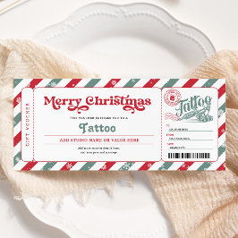 Tatoeage Get Inked Cadeaubon Kerst Ticket Kaart