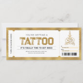 Tatoeage Get Inked Gold CadeauticketVoucher Kaart (Voorkant)