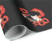 Tatoeage getatoeëerde meisje tussen klaprozen Kuns Cadeaupapier (Rol Hoek)