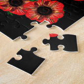 Tatoeage getatoeëerde meisje tussen klaprozen Kuns Legpuzzel (Zijkant)