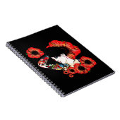 Tatoeage getatoeëerde meisje tussen klaprozen Kuns Notitieboek (Rechterzijde)