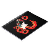 Tatoeage getatoeëerde meisje tussen klaprozen Kuns Notitieboek (Linkerzijde)