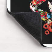 Tatoeage getekende meisje tussen klaprozen Kunst v Muismat (Hoek)