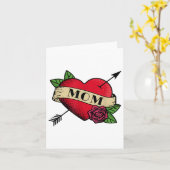 Tatoeage hart mama _1  kaart (Gele Bloem)