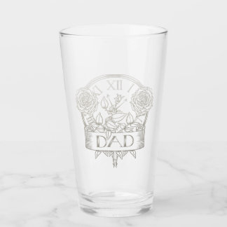 Tatoeage in vintage stijl Vader kunstwerk Glas
