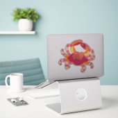 Tatoeage Krab Sticker (Laptop op bureau)