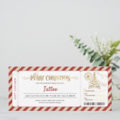 Tatoeage laat je inkten cadeau kerst ticket vouche kaart (Staand voorkant)