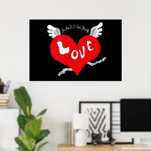 Tatoeage Liefde Hart Poster (Thuiskantoor)