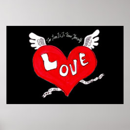 Tatoeage Liefde Hart Poster