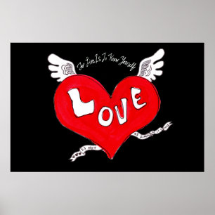 Tatoeage Liefde Hart Poster