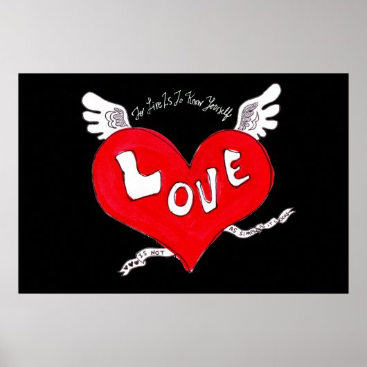 Tatoeage Liefde Hart Poster (Voorkant)