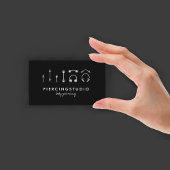 Tatoeage met lichaams-piercing visitekaartje