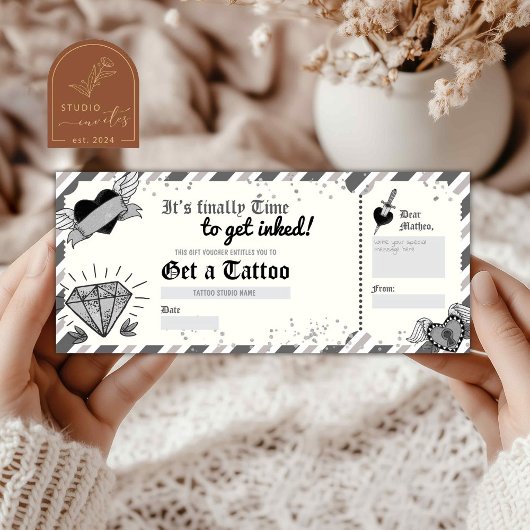 Tatoeage Monochroom Cadeaubon