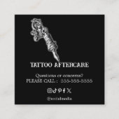 Tatoeage Nazorg Instructies Visitekaartje (Voorkant)