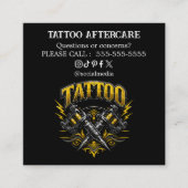 Tatoeage Nazorg Instructies Visitekaartje (Voorkant)