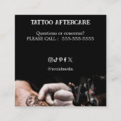 Tatoeage Nazorg Instructies Visitekaartje (Voorkant)