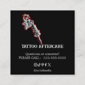 Tatoeage Nazorg Instructies Visitekaartje (Voorkant)