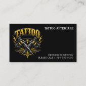 Tatoeage Nazorg Instructies Visitekaartje (Voorkant)