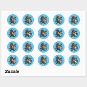 Tatoeage ontwerp adelaar vs slang ronde sticker (Vel)