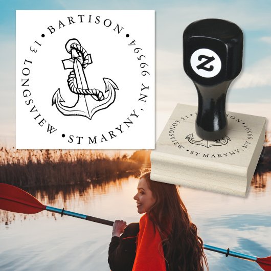 Tatoeage Oude Anker Aangepaste Retouradres Stempel