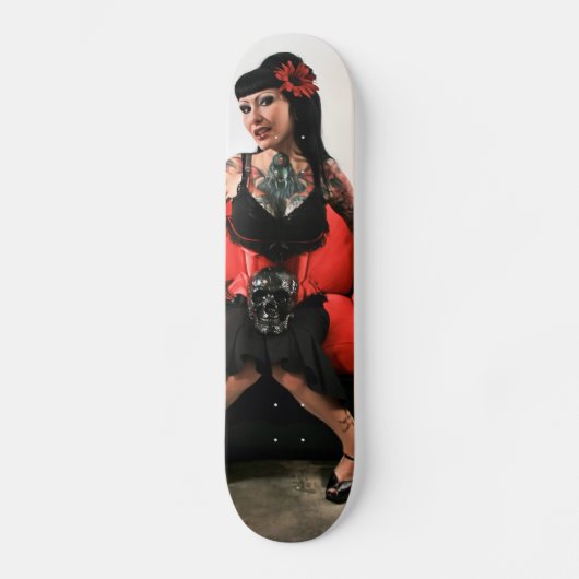 Tatoeage Pin Up Skateboard (Voorkant)