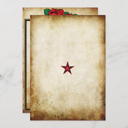 Tatoeage Roos Urban Style Ontwerp (Voorkant / Achterkant)