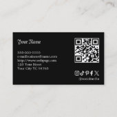 Tatoeage salon QR-code naamkaartje (Achterkant)