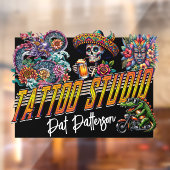 Tatoeage Salon - Studio Raamsticker (Vel 2)